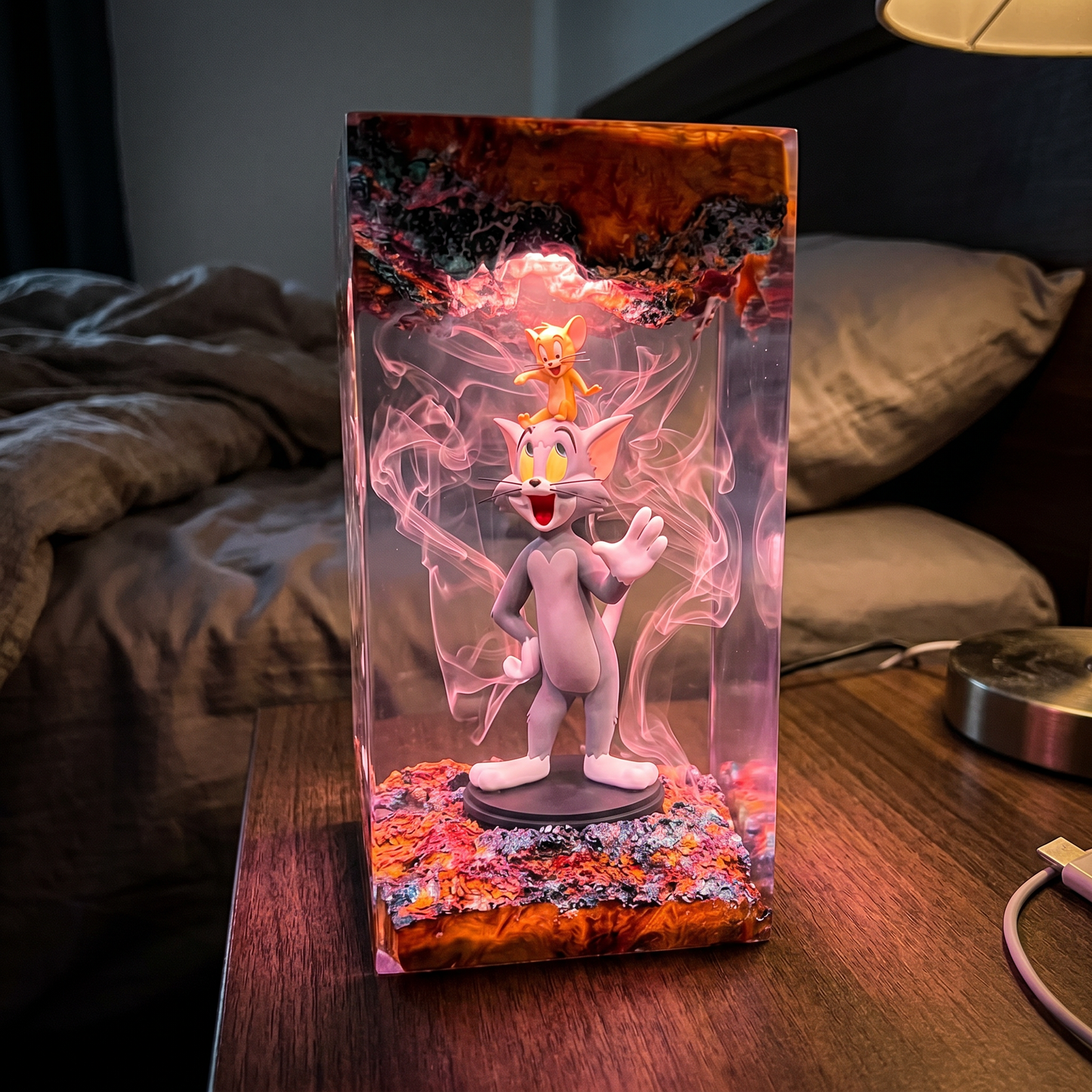Tom And Jerry Resin Lamp